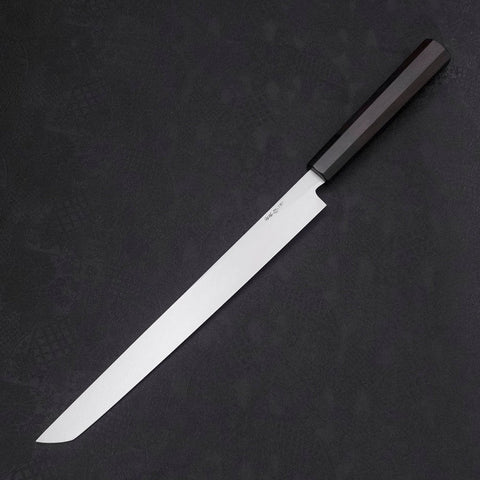 Sakimaru Takohiki White steel #2 Kasumi Buffalo Ebony Handle 270mm-White steel #2-Kasumi-Japanese Handle-[Musashi]-[Japanese-Kitchen-Knives]