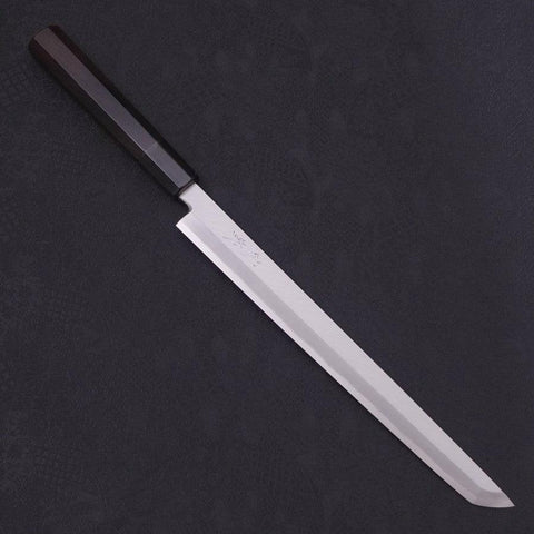 Sakimaru Takohiki White steel #2 Kasumi Buffalo Ebony Handle 270mm-White steel #2-Kasumi-Japanese Handle-[Musashi]-[Japanese-Kitchen-Knives]