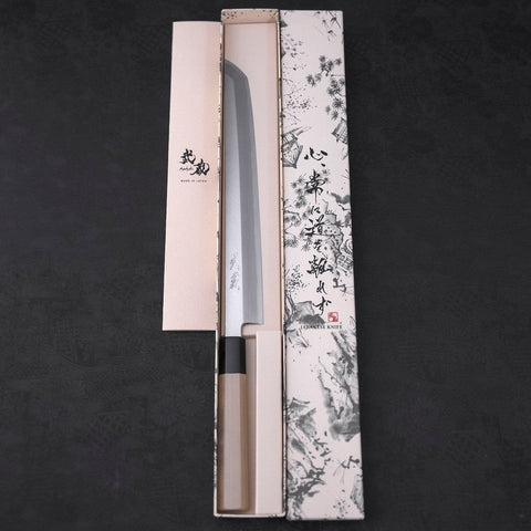 Sakimaru Takohiki White steel #2 Kasumi Buffalo Handle 270mm-White steel #2-Kasumi-Japanese Handle-[Musashi]-[Japanese-Kitchen-Knives]