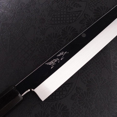 Sakimaru Takohiki White steel #2 Moon-Fuji Water Honyaki Buffalo Ebony Handle 270mm-White steel #2-Japanese Handle-[Musashi]-[Japanese-Kitchen-Knives]