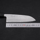 Santoku AUS-10 Nashiji Damascus Balck Ishime Urushi Handle 165mm-AUS-10-Damascus-Japanese Handle-[Musashi]-[Japanese-Kitchen-Knives]