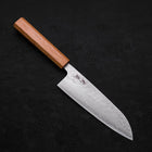 Santoku AUS-10 Nashiji Damascus Oak Handle 165mm-AUS-10-Damascus-Japanese Handle-[Musashi]-[Japanese-Kitchen-Knives]