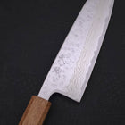 Santoku AUS-10 Nashiji Damascus Yaki Urushi Handle 165mm-AUS-10-Damascus-Japanese Handle-[Musashi]-[Japanese-Kitchen-Knives]