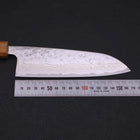 Santoku AUS-10 Nashiji Damascus Yaki Urushi Handle 165mm-AUS-10-Damascus-Japanese Handle-[Musashi]-[Japanese-Kitchen-Knives]