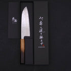 Santoku AUS-10 Nashiji Damascus Yaki Urushi Handle 165mm-AUS-10-Damascus-Japanese Handle-[Musashi]-[Japanese-Kitchen-Knives]