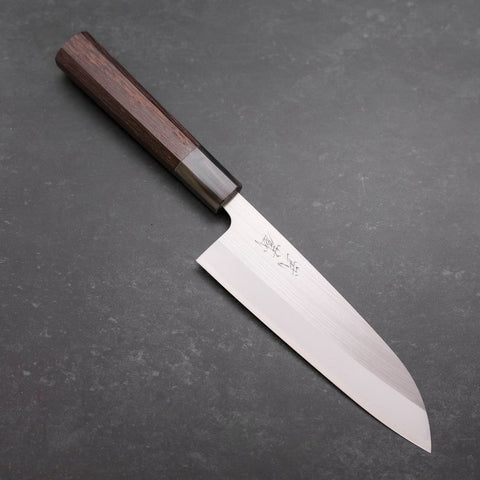 Santoku AUS-10 Polished Buffalo Wenge Handle 165mm-[Musashi]-[Japanese-Kitchen-Knives]