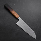 Santoku AUS-10 Polished Nashiji Damascus Yaki Urushi Handle 165mm-AUS-10-Damascus-Japanese Handle-[Musashi]-[Japanese-Kitchen-Knives]