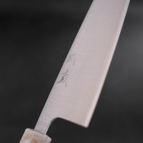 Santoku AUS-10 Polished Ocean Black White Handle 165mm-[Musashi]-[Japanese-Kitchen-Knives]