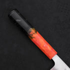 Santoku AUS-10 Polished Ocean Orange&Black Handle 165mm-AUS-10-Polished-Japanese Handle-[Musashi]-[Japanese-Kitchen-Knives]