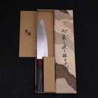 Santoku AUS-10 Tsuchime Damascus Cherry Handle 170mm-AUS-10-Damascus-Japanese Handle-[Musashi]-[Japanese-Kitchen-Knives]