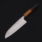 Santoku AUS-10 Tsuchime Damascus Yaki Urushi Handle 165mm-AUS-10-Damascus-Japanese Handle-[Musashi]-[Japanese-Kitchen-Knives]