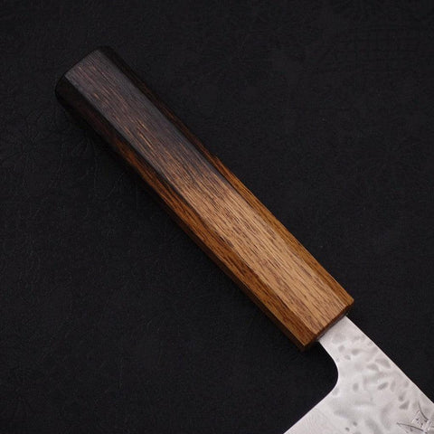 Santoku AUS-10 Tsuchime Damascus Yaki Urushi Handle 165mm-AUS-10-Damascus-Japanese Handle-[Musashi]-[Japanese-Kitchen-Knives]