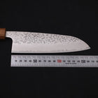 Santoku AUS-10 Tsuchime Damascus Yaki Urushi Handle 165mm-AUS-10-Damascus-Japanese Handle-[Musashi]-[Japanese-Kitchen-Knives]