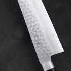 Santoku AUS-10 Tsuchime Western Black Handle 180mm-AUS-10-Tsuchime-Western Handle-[Musashi]-[Japanese-Kitchen-Knives]