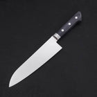 Santoku AUS-8 Polished Western Blue Handle 180mm-AUS-8-Polished-Japanese Handle-[Musashi]-[Japanese-Kitchen-Knives]