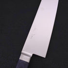 Santoku AUS-8 Polished Western Blue Handle 180mm-AUS-8-Polished-Japanese Handle-[Musashi]-[Japanese-Kitchen-Knives]