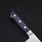 Santoku AUS-8 Polished Western Blue Handle 180mm-AUS-8-Polished-Japanese Handle-[Musashi]-[Japanese-Kitchen-Knives]