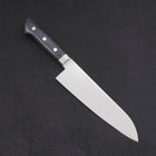 Santoku AUS-8 Polished Western Blue Handle 180mm-AUS-8-Polished-Japanese Handle-[Musashi]-[Japanese-Kitchen-Knives]