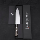 Santoku AUS-8 Polished Western Green Handle 180mm-AUS-8-Polished-Japanese Handle-[Musashi]-[Japanese-Kitchen-Knives]