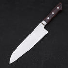 Santoku AUS-8 Polished Western Mahogany Handle 180mm-AUS-8-Polished-Japanese Handle-[Musashi]-[Japanese-Kitchen-Knives]