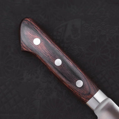 Santoku AUS-8 Polished Western Mahogany Handle 180mm-AUS-8-Polished-Japanese Handle-[Musashi]-[Japanese-Kitchen-Knives]