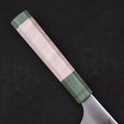 Santoku Blue Super Polished Maple Green Handle 180mm-Blue Super-Polished-Japanese Handle-[Musashi]-[Japanese-Kitchen-Knives]