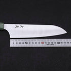 Santoku Blue Super Polished Maple Green Handle 180mm-Blue Super-Polished-Japanese Handle-[Musashi]-[Japanese-Kitchen-Knives]