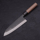 Santoku Blue steel #2 Hon-Kurouchi Walnut Handle 190mm-Blue steel #2-Kurouchi-Japanese Handle-[Musashi]-[Japanese-Kitchen-Knives]