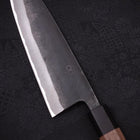 Santoku Blue steel #2 Hon-Kurouchi Walnut Handle 190mm-Blue steel #2-Kurouchi-Japanese Handle-[Musashi]-[Japanese-Kitchen-Knives]