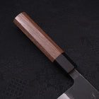 Santoku Blue steel #2 Hon-Kurouchi Walnut Handle 190mm-Blue steel #2-Kurouchi-Japanese Handle-[Musashi]-[Japanese-Kitchen-Knives]