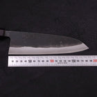 Santoku Blue steel #2 Hon-Kurouchi Walnut Handle 190mm-Blue steel #2-Kurouchi-Japanese Handle-[Musashi]-[Japanese-Kitchen-Knives]