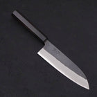 Santoku Blue steel #2 Kurouchi Buffalo Ebony Handle 165mm-Blue steel #2-Kurouchi-Japanese Handle-[Musashi]-[Japanese-Kitchen-Knives]