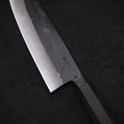 Santoku Blue steel #2 Kurouchi Damascus Buffalo Ebony Handle 165mm-Blue steel #2-Damascus-Japanese Handle-[Musashi]-[Japanese-Kitchen-Knives]