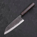 Santoku Blue steel #2 Kurouchi Ebony Handle 165mm-Blue steel #2-Kurouchi-Japanese Handle-[Musashi]-[Japanese-Kitchen-Knives]