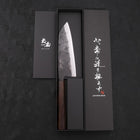 Santoku Blue steel #2 Kurouchi Ebony Handle 165mm-Blue steel #2-Kurouchi-Japanese Handle-[Musashi]-[Japanese-Kitchen-Knives]