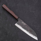 Santoku Blue steel #2 Kurouchi Ebony Handle 165mm-Blue steel #2-Kurouchi-Japanese Handle-[Musashi]-[Japanese-Kitchen-Knives]