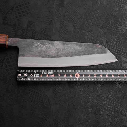 Santoku Blue steel #2 Kurouchi Sumi Urushi Handle 165mm-Blue steel #2-Kurouchi-Japanese Handle-[Musashi]-[Japanese-Kitchen-Knives]