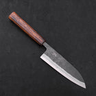 Santoku Blue steel #2 Kurouchi Sumi Urushi Handle 165mm-Blue steel #2-Kurouchi-Japanese Handle-[Musashi]-[Japanese-Kitchen-Knives]