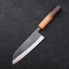 Santoku Blue steel #2 Kurouchi Yaki-Urushi Handle 165mm-Blue steel #2-Kurouchi-Japanese Handle-[Musashi]-[Japanese-Kitchen-Knives]