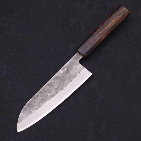 Santoku Blue steel #2 Nashiji Stainless Clad Sumi Urushi Handle 165mm-Blue steel #2-Nashiji-Japanese Handle-[Musashi]-[Japanese-Kitchen-Knives]