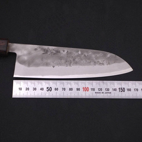 Santoku Blue steel #2 Nashiji Stainless Clad Sumi Urushi Handle 165mm-Blue steel #2-Nashiji-Japanese Handle-[Musashi]-[Japanese-Kitchen-Knives]