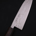 Santoku Blue steel #2 Nickel Damascus Sumi Urushi Handle 165mm-Blue steel #2-Damascus-Japanese Handle-[Musashi]-[Japanese-Kitchen-Knives]