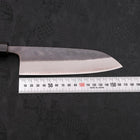 Santoku Blue steel #2 Stainless Clad Kurouchi Buffalo Ebony Handle 165mm-Blue steel #2-Kurouchi-Japanese Handle-[Musashi]-[Japanese-Kitchen-Knives]