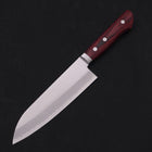 Santoku Blue steel #2 Stainless Clad Western Handle 165mm-Blue steel #2-Polished-Western Handle-[Musashi]-[Japanese-Kitchen-Knives]