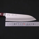 Santoku Blue steel #2 Stainless Clad Western Handle 165mm-Blue steel #2-Polished-Western Handle-[Musashi]-[Japanese-Kitchen-Knives]