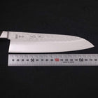 Santoku Blue steel #2 Tsuchime Stainless Clad Western Handle 180mm-Blue steel #2-Tsuchime-Western Handle-[Musashi]-[Japanese-Kitchen-Knives]