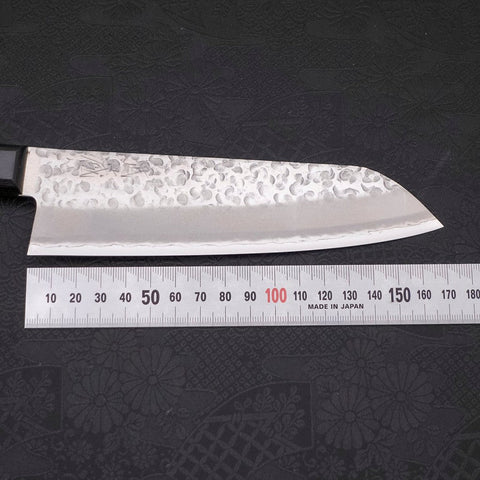 Santoku Chromax Tsuchime Western Handle 165mm-Polished-Western Handle-[Musashi]-[Japanese-Kitchen-Knives]