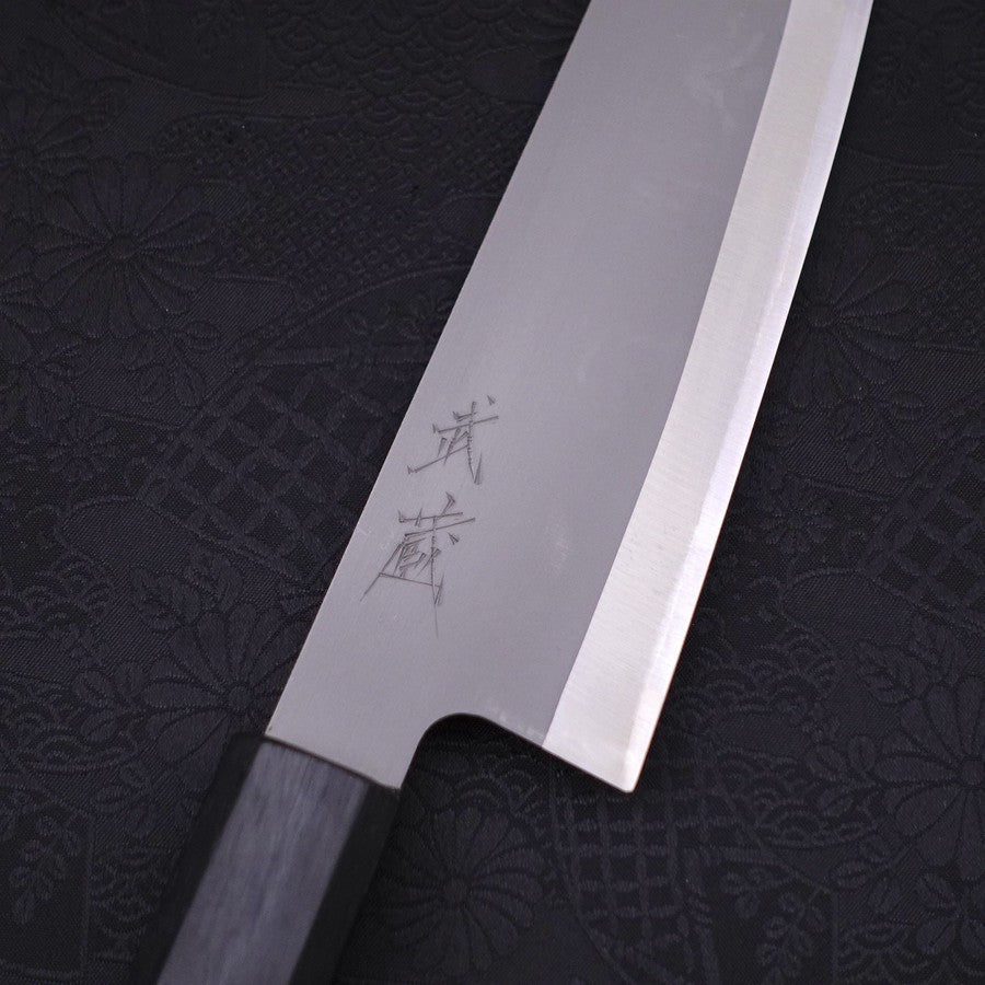 Santoku HAP-40 High Speed Tool Stee Dark Blue Urushi Handle 170mm-Polished-HAP-40-Japanese Handle-[Musashi]-[Japanese-Kitchen-Knives]