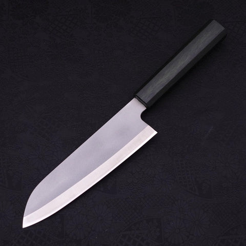 Santoku HAP-40 High Speed Tool Stee Green Urushi Handle 170mm-Polished-HAP-40-Japanese Handle-[Musashi]-[Japanese-Kitchen-Knives]