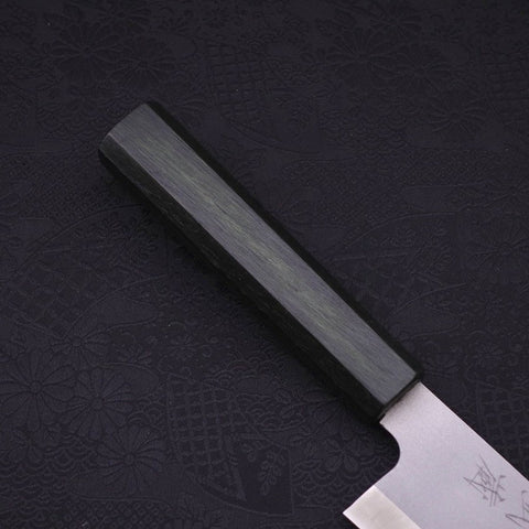 Santoku HAP-40 High Speed Tool Stee Green Urushi Handle 170mm-Polished-HAP-40-Japanese Handle-[Musashi]-[Japanese-Kitchen-Knives]